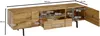 WOHNLING Lowboard Holz Eiche-Nachbildung 160x46x43 cm Produktbild-Vorschau 4
