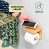 eluno Toilettenpapierhalter mit Ablage aus Bambus, zum Produktbild-Vorschau 3