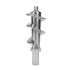 A stainless steel meat grinder screw with a white plastic ring at the bottom, isolated on a white background. Náhľad obrázku produktu