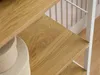 Policový regál SORLEY se šuplíkem - bílý / dub Náhled obrázku produktu 8