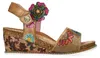 Laura Vita Damen Sandalette Boho Leder mit Lasercut und Produktbild-Vorschau 5