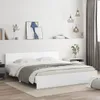 vidaXL Bettgestell mit Kopfteil Weiß 180x200 cm Produktbild-Vorschau 2
