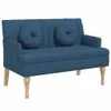 vidaXL Lavica s vankúšom modrá 113x64,5x75,5 cm látka Náhľad obrázku produktu 1