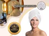 Haarturban / Kopfhandtuch aus Baumwolle, 64 cm, weiß Produktbild-Vorschau 4