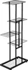A black metal plant stand with four shelves. Produktbild-Vorschau
