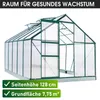 Szklarnia BRAST z aluminium i fundamentem | 310 x 250 x 205 Podgląd zdjęcia produktu 9