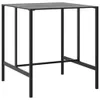 A black metal bar table is shown against a white background. Produktbild-Vorschau