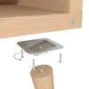 Schräge Buchenbein UNIQ 40 cm mit Montageplatte Rohbuche 4 Produktbild-Vorschau 5