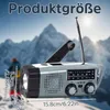2000MAH Klein Handschüttel Radio,Multifunktions Solar Produktbild-Vorschau 7