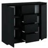 Kommode mit 4 Schubladen 2 Schränke 120cm Klamotenschrank Produktbild-Vorschau 3