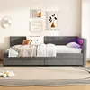 Flieks Lit rembourré Canapé-lit 90x200cm avec 2 tiroirs & Voir les images du produit 4