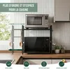 Étagère pour micro-ondes eluno à 2 niveaux avec 8 crochets, Voir les images du produit 2