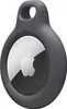 A gray silicone case for an Apple AirTag with a silver Apple logo visible. Produktbild-Vorschau