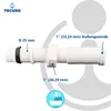 tecuro Überlauf-Verbindungsrohr Ø 25 x 165 mm mit 1 Zoll Produktbild-Vorschau 3