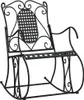 vidaXL Schaukelstuhl 84 cm Schwarz Stahl Produktbild-Vorschau 1