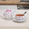 Tea for One Tee Set Herzen rosa gold Produktbild-Vorschau 3