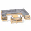 The Living Store 13-tlg. Garten-Lounge-Set mit Grauen Produktbild-Vorschau 3