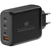 A black USB-C GaN charger with multiple ports. Produktbild-Vorschau