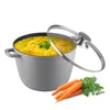 A pot of soup with carrots and parsley on a white background. Náhľad obrázku produktu