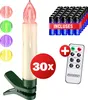 DEUBA® Set 30 Candele a LED Albero di Natale Multicolore Anteprima dell’immagine prodotto 10
