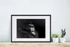 MuchoWow® Gerahmtes Poster Gorilla - Affe - Schwarz - Weiß Produktbild-Vorschau 4