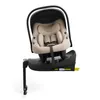 A beige and black baby car seat with its ISOFIX base, shown against a white background. Náhľad obrázku produktu