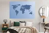 MuchoWow® Poster Weltkarte - Blau - Einfach 180x120 cm - Produktbild-Vorschau 4