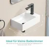 EMKE Umywalka wisząca ceramiczna prostokątna 380x220mm Podgląd zdjęcia produktu 3
