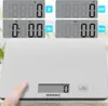 Close-up of a digital kitchen scale with multiple measurement unit displays. Produktbild-Vorschau