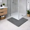 WohnDirect Eckbadematte PARIS Grau 100 x 100 x 50 cm Náhled obrázku produktu 2