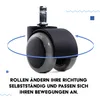 WINTEX 5 Bürostuhl Rollen 11mm – Hartbodenrollen für alle Produktbild-Vorschau 3
