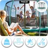 Trampolino da giardino 10ft/312cm con rete, pali sagomati e Anteprima dell’immagine prodotto 11