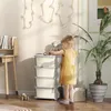 HOMCOM Schubladenschrank für Kinder mit Stauraum Produktbild-Vorschau 3