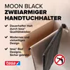 tesa Handtuchhalter ohne Bohren zweiarmig schwarz matt für Produktbild-Vorschau 2