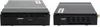 Two views of a black satellite receiver device are shown against a white background. Produktbild-Vorschau