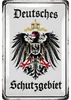 Retro Blechschild Deutsches Schutzgebiet, geprägtes Produktbild-Vorschau 1