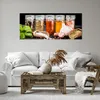 Bild auf Leinwand - Leinwandbild - Gewürze Knoblauch Holz Produktbild-Vorschau 6