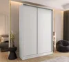 Schwebetürenschrank 2-türig 130x250x58 cm Weiß mit 4 Produktbild-Vorschau 1