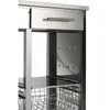 A close-up view of a stainless steel kitchen cart. Anteprima dell’immagine prodotto