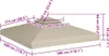vidaXL Pavillon-Ersatzdach 310 g/m² Beige 3x3 m Produktbild-Vorschau 7