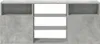 A front view of a gray TV cabinet with doors and shelves. Produktbild-Vorschau