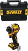 A black storage case with the DEWALT logo above a DEWALT impact driver. Voir les images du produit