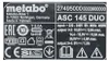 Podwójna szybka ładowarka Metabo ASC 145 DUO ( 627495000 ) Podgląd zdjęcia produktu 4