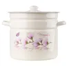 EMALIA RYBNIK Emaille-Topf mit Deckel MAGNOLIA Creme 12l Produktbild-Vorschau 1