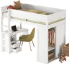 OKWISH Lit simple 90x200 cm - Lit mezzanine avec armoire et Voir les images du produit 11