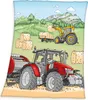 Traktor Fleecedecke / 130x160 cm Produktbild-Vorschau 1