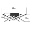 A diagram showing the dimensions of a modern black ceiling light. Náhled obrázku produktu