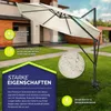 tillvex® Premium Alu Sonnenschirm 330 cm Beige + Abdeckung Produktbild-Vorschau 2