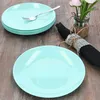 zestaw 6 miętowych szklanych talerzyków do ciasta Ø 19 cm Podgląd zdjęcia produktu 5