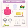 COSTWAY Kinderküche Holz, Spielküche Eck mit Licht und Produktbild-Vorschau 6